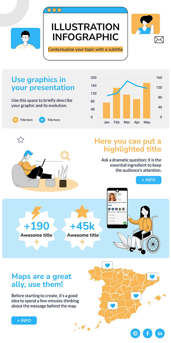 Interactive infographic templates genially